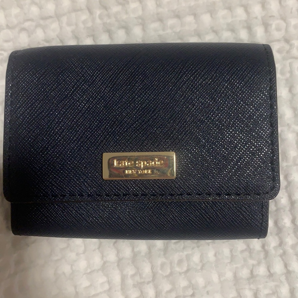 Kate Spade Large Holly Card Holder Navy Blue